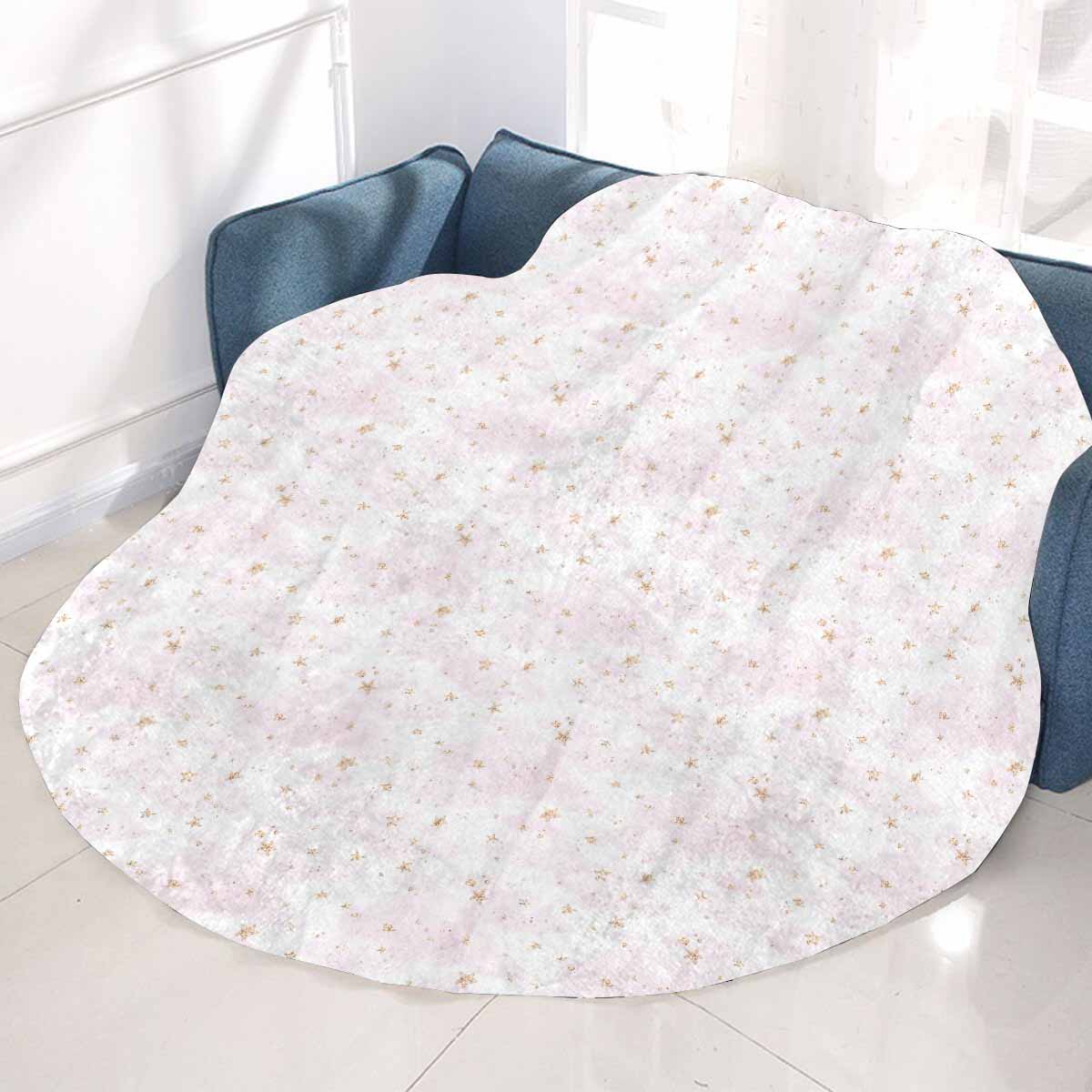 Cloud Stars Circular Micro Fleece Blanket 47"