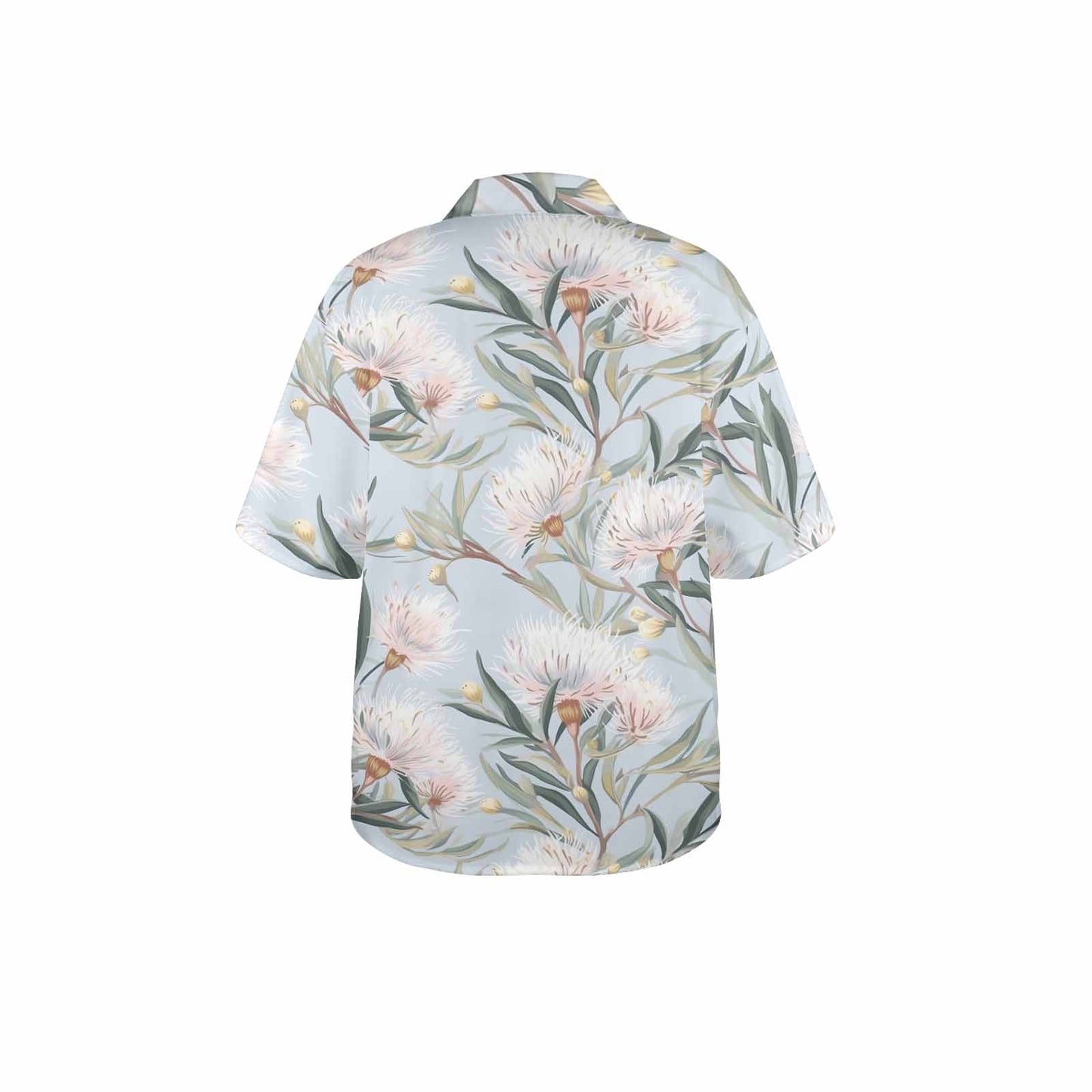 Australian Floral Blue Women's Hawaiian Shirt