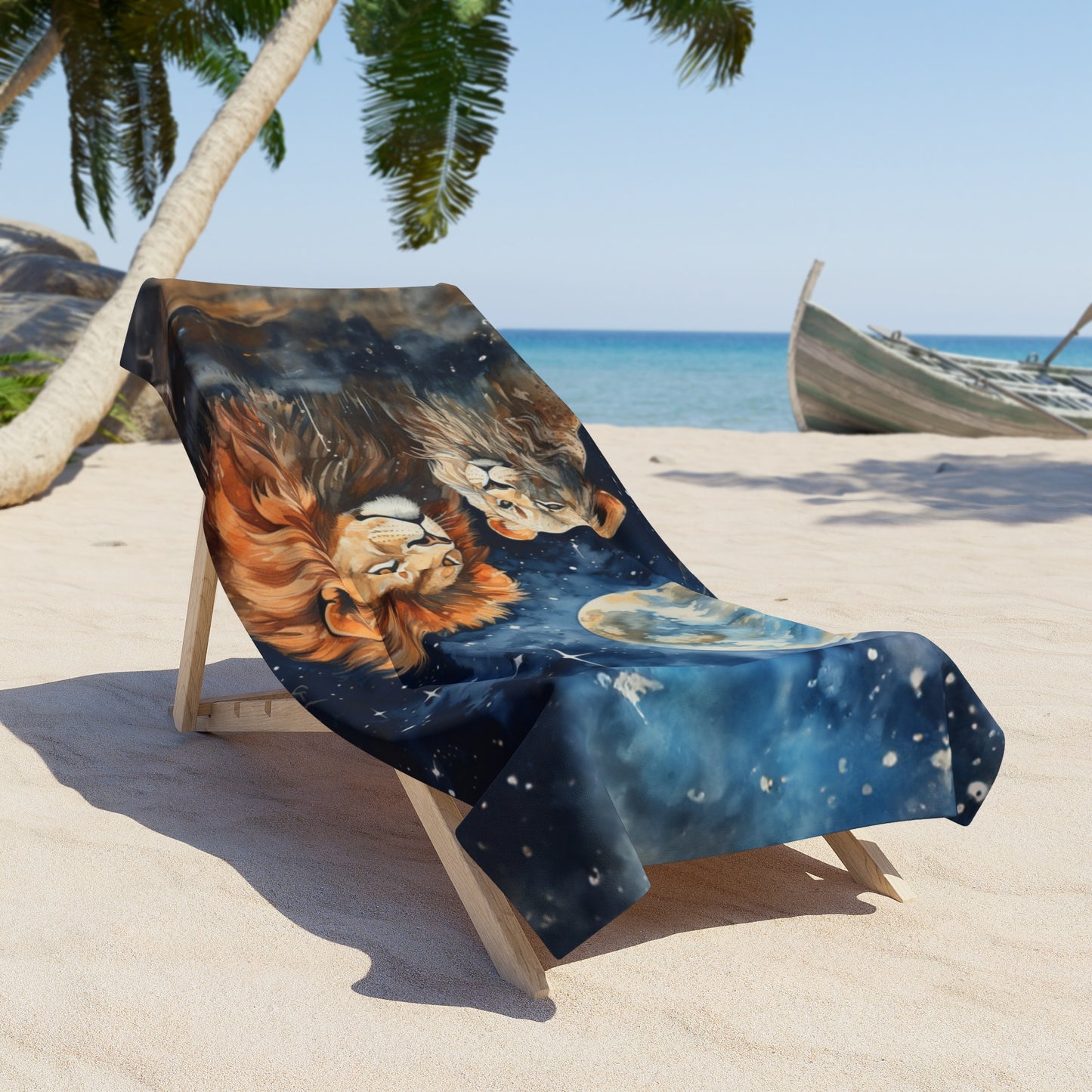 Beach Towel, Lions, Polycotton Towel, 2 sizes Available