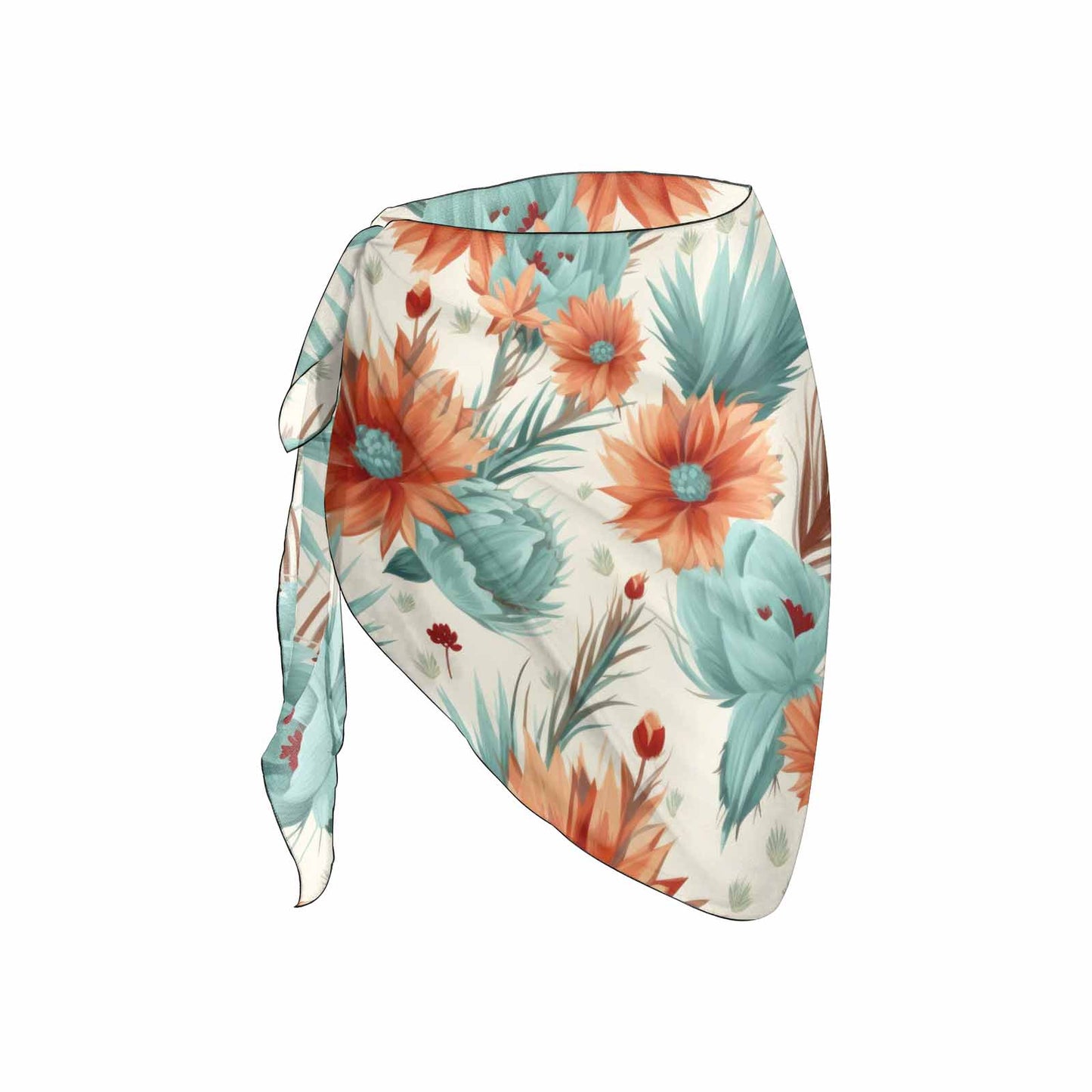 Retro Floral Women's Beach Sarong Wrap