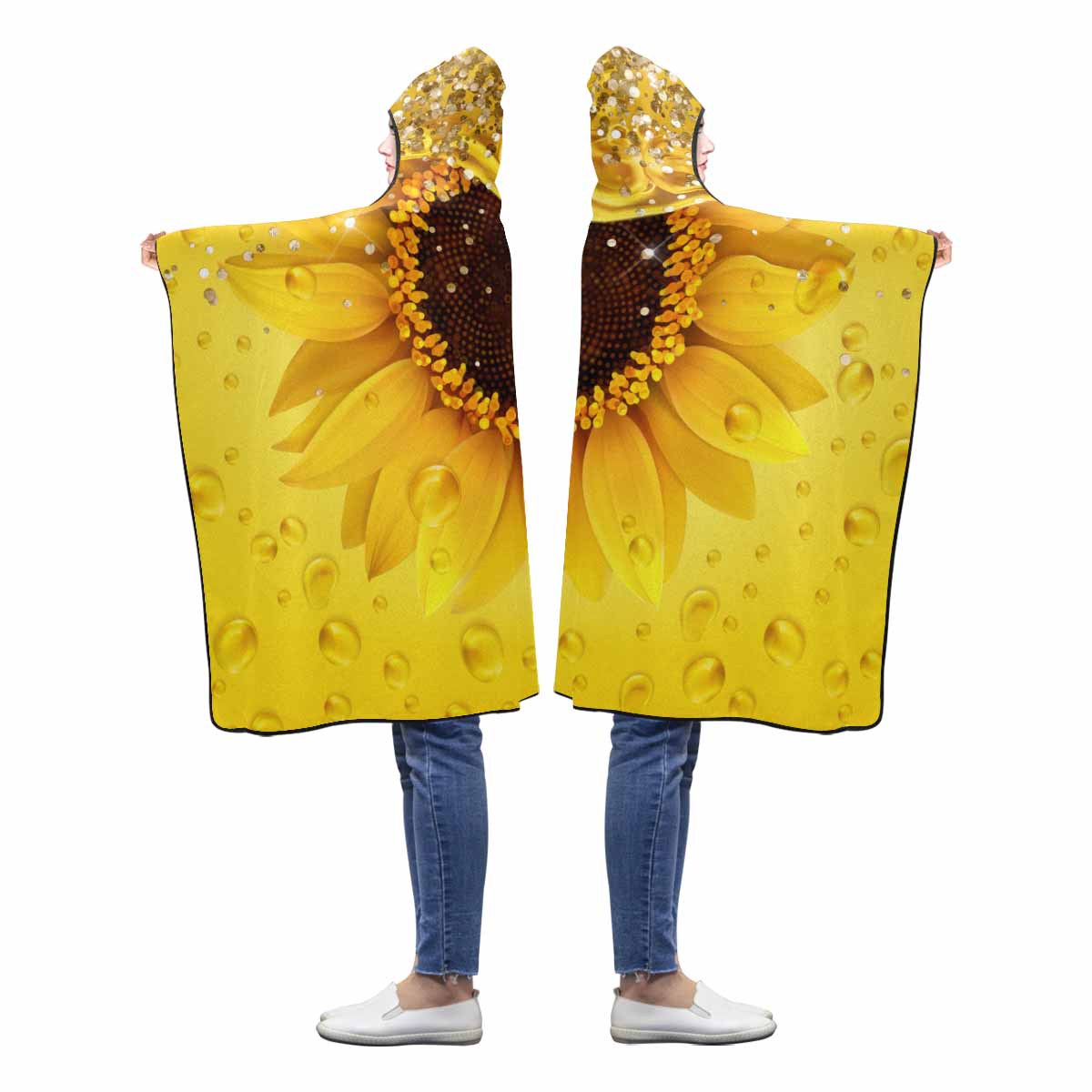 Sunflower Awd1347 Hooded Blanket 60&"x50"