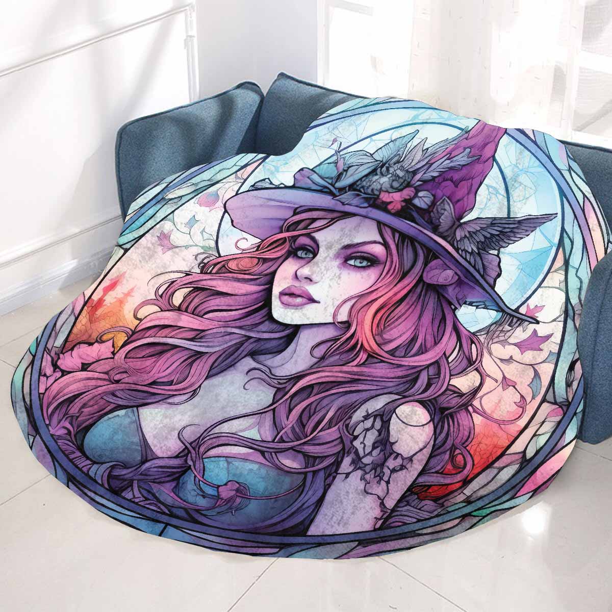 Mandalla_Awd35191 Circular Micro Fleece Blanket 60"