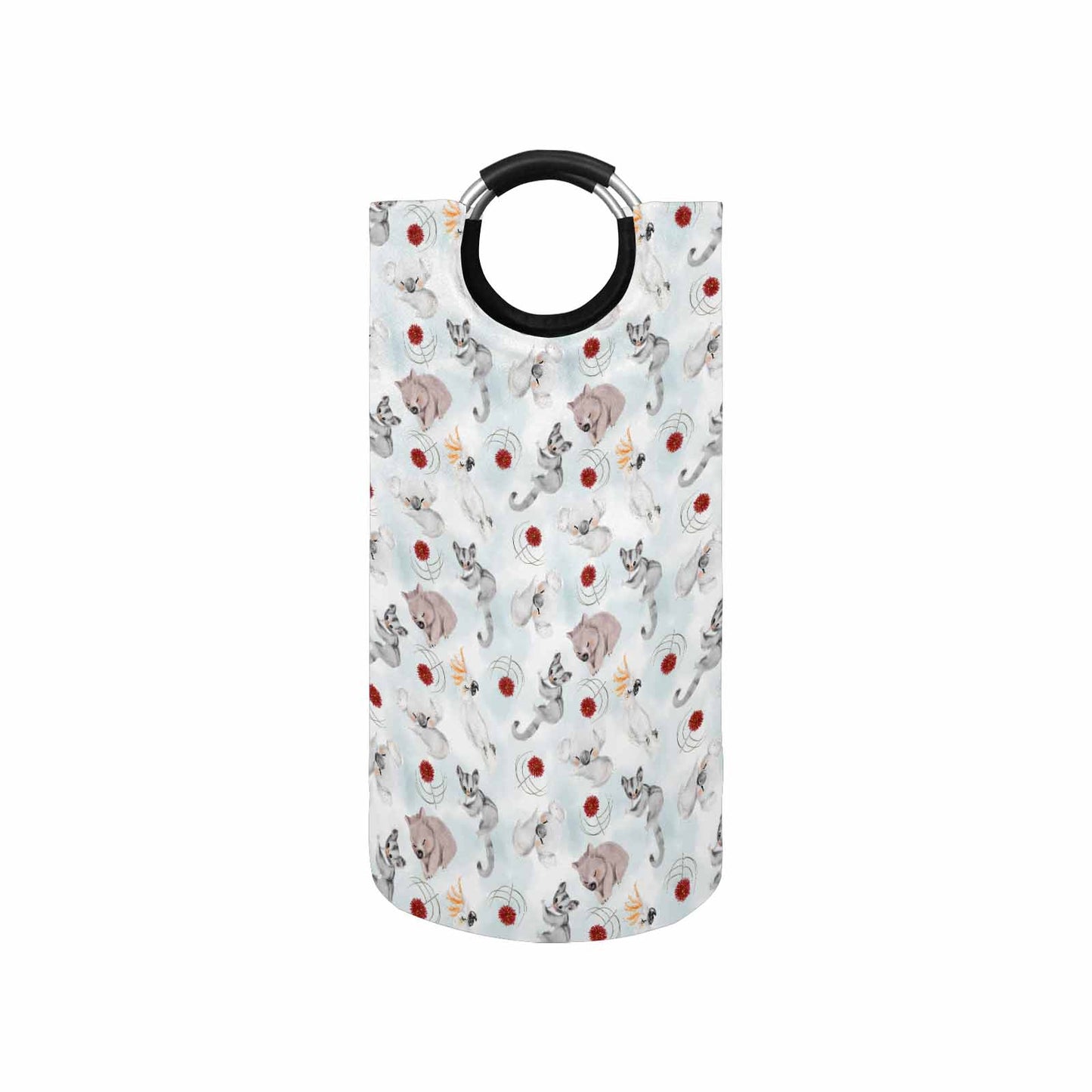 Australian Animals Koala, Sugar Glider, Wombat Round Laundry Basket