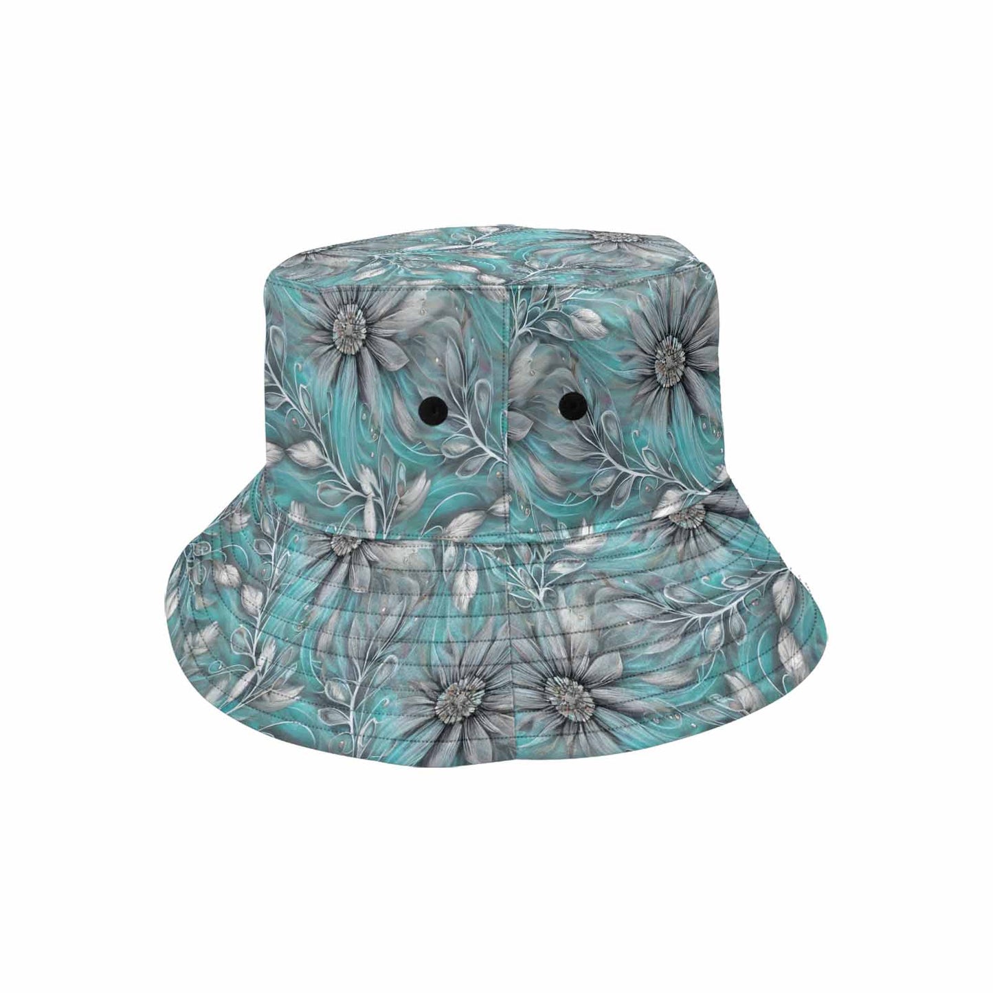 Green Elegant Floral 25 Unisex Summer Single-Layer Bucket Hat