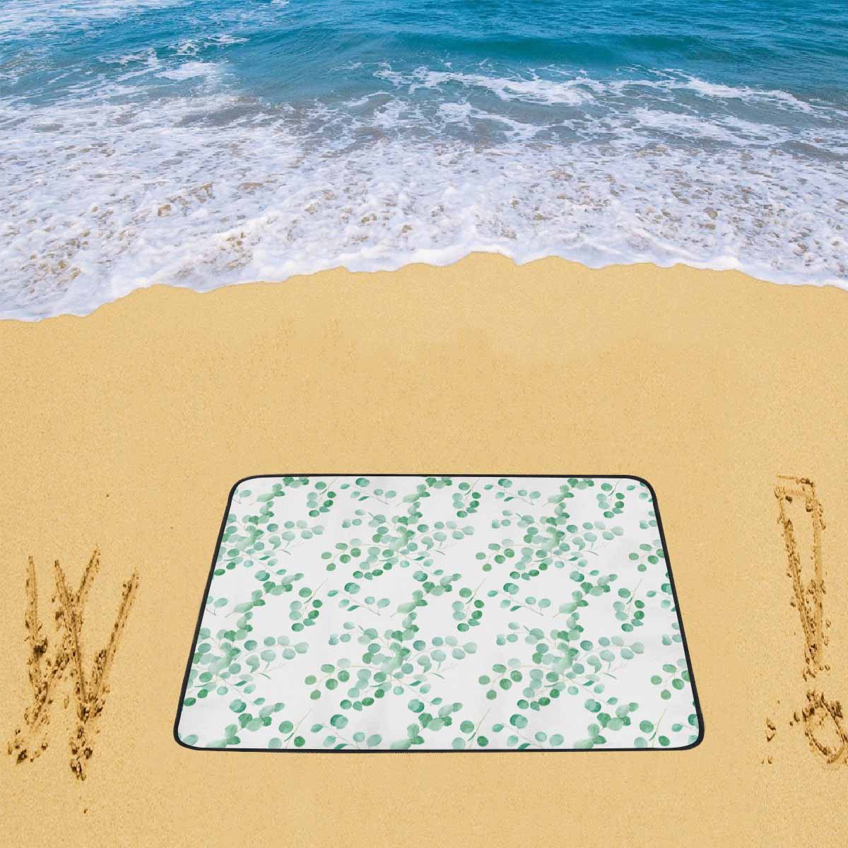 Australian Eucalyptus Leaves Large Print Beach Mats 78"x 60"