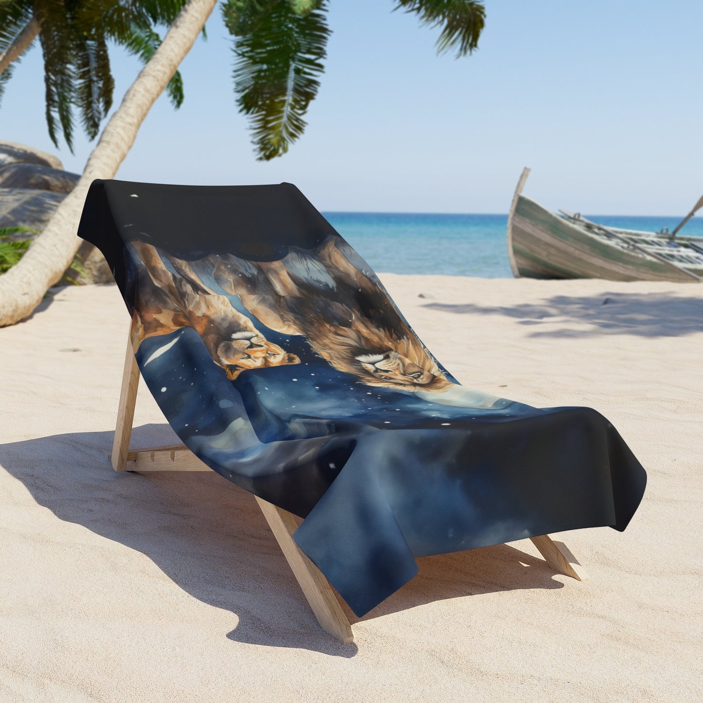 Beach Towel, Lions, Polycotton Towel, 2 sizes Available