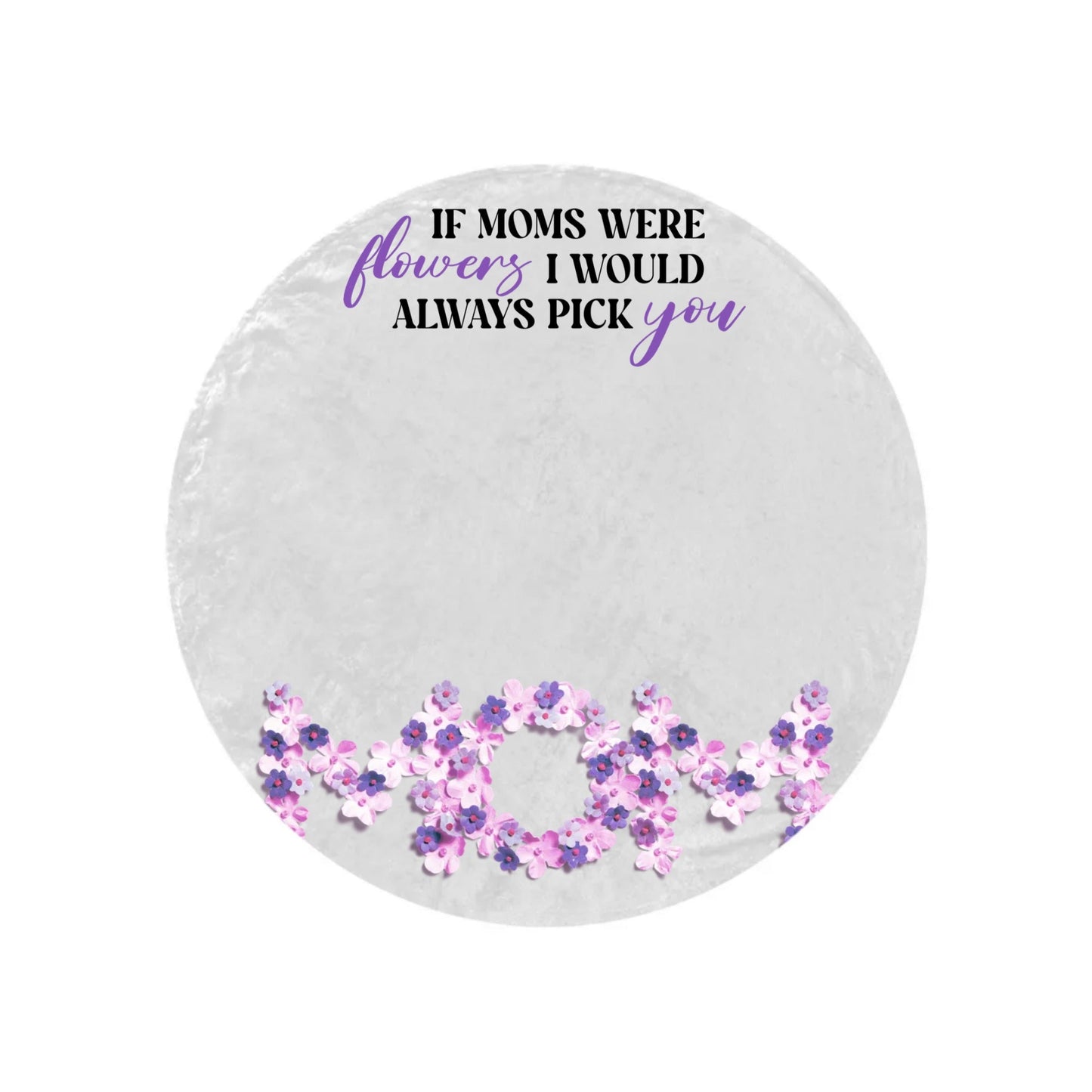 Round Blanket Mom Personalised Blanket