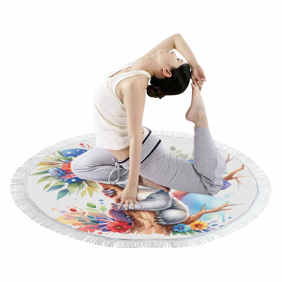 Australian Animals Koala Awd1317 Circular Beach Towel Shawl 59"
