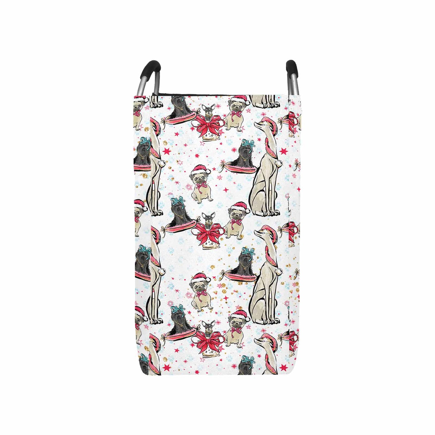Dog Christmas Square Laundry Basket
