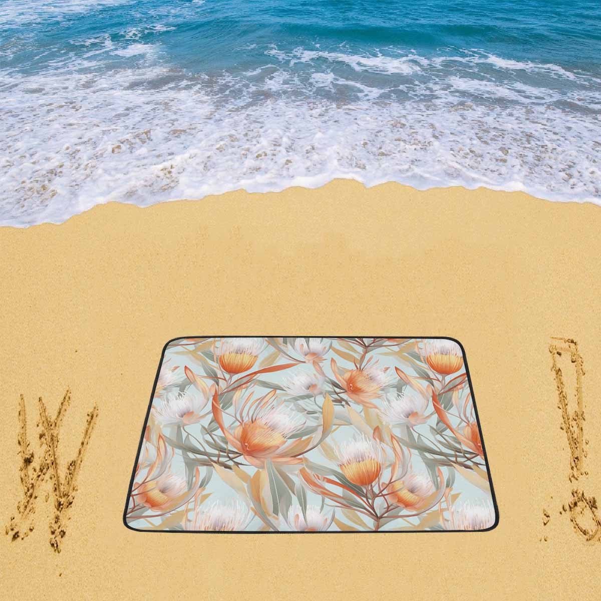 Australian Floral Green Beach Mats 78"x 60"