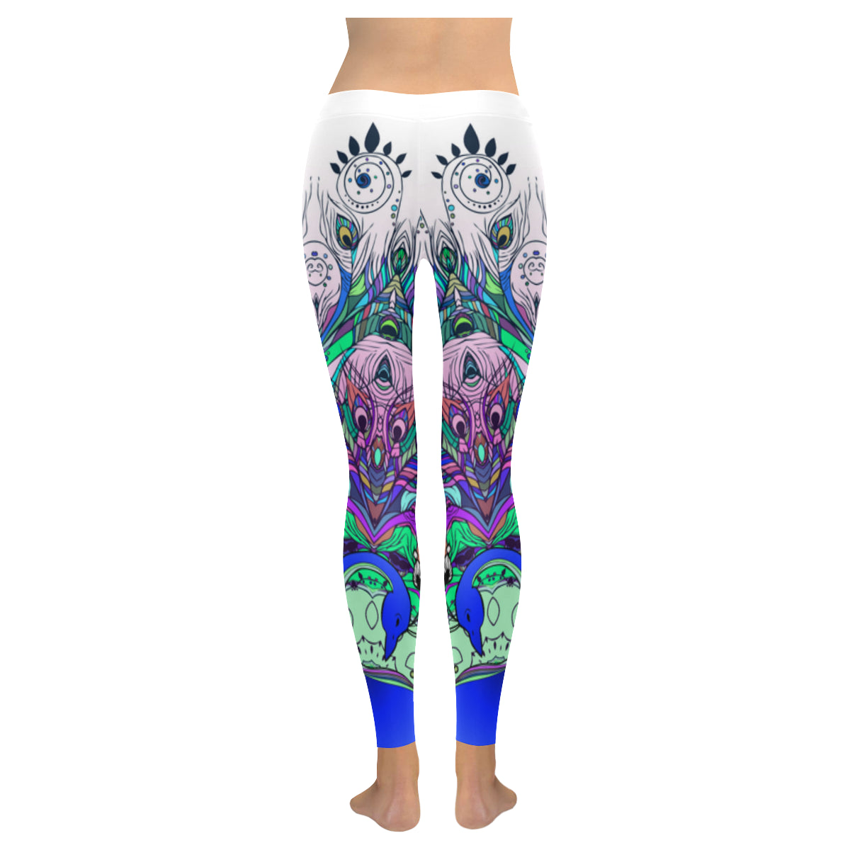 peacock Women's Low Rise Leggings (Invisible Stitch)