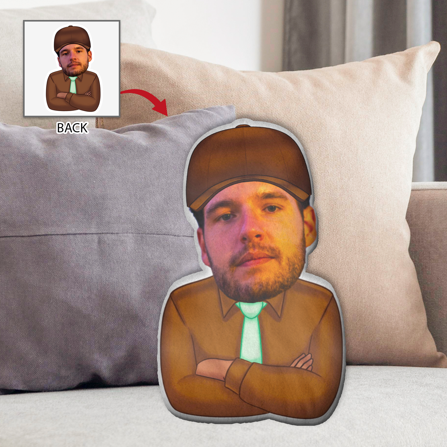 Personalised Dad pillow, custom face photo pillow, personalised pillow, custom shaped pillow