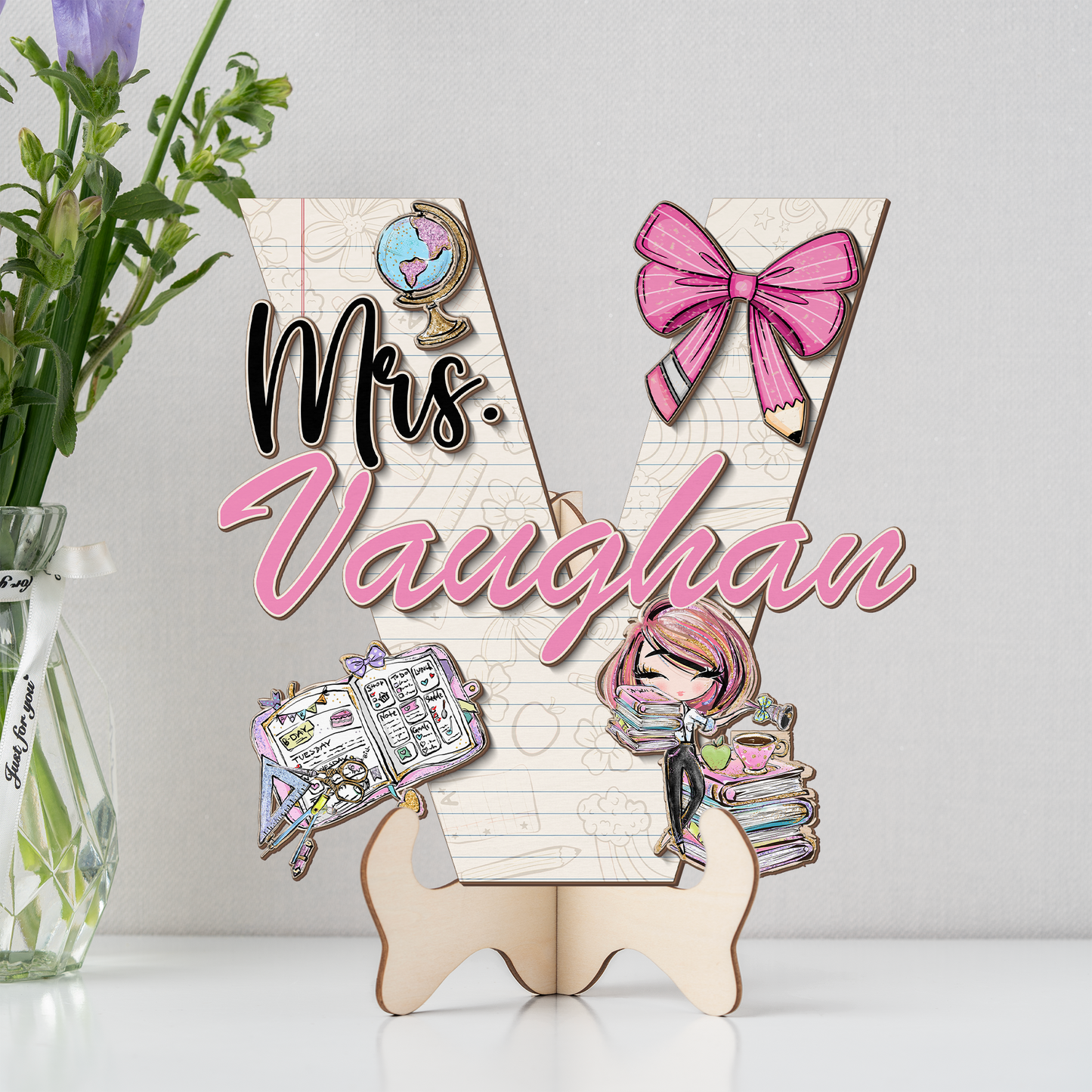 Teacher Letter Sign Letter Mrs V