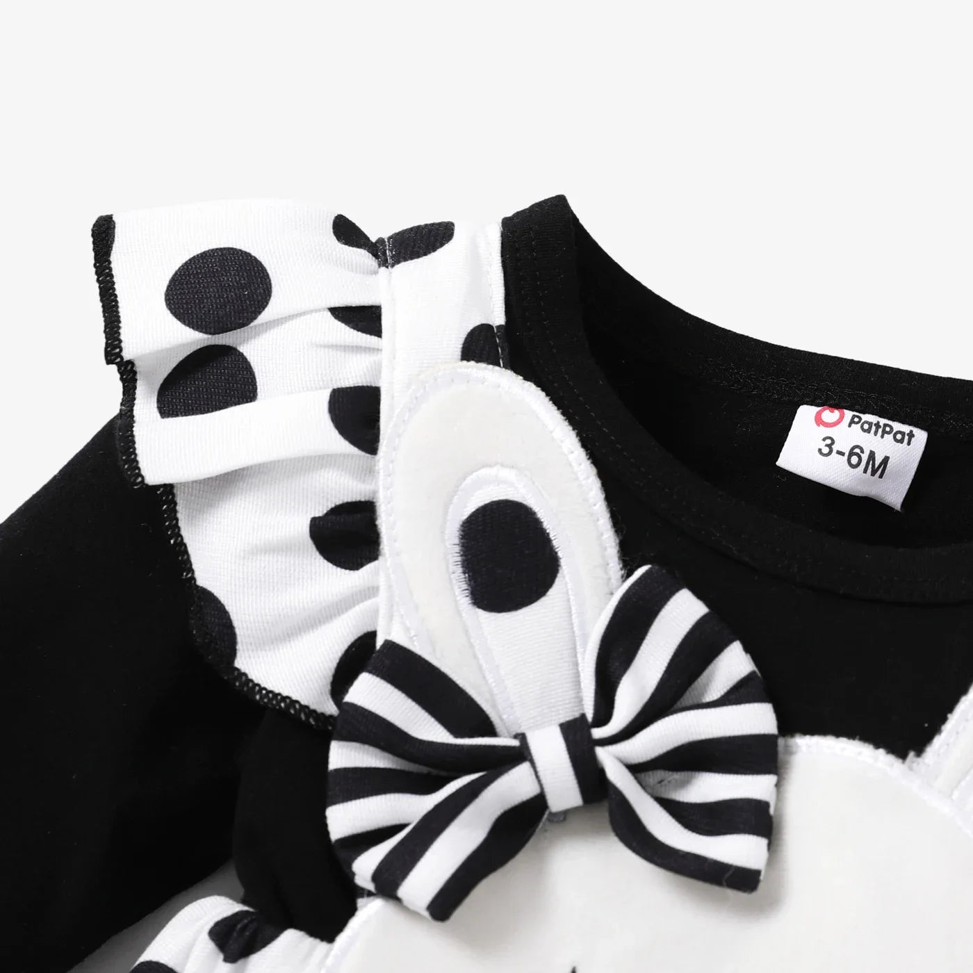 Baby Girl Rabbit Pattern Ruffle Long Sleeve Romper rabbit Casual/Outdoor Suitable for Autumn Season Comfortable