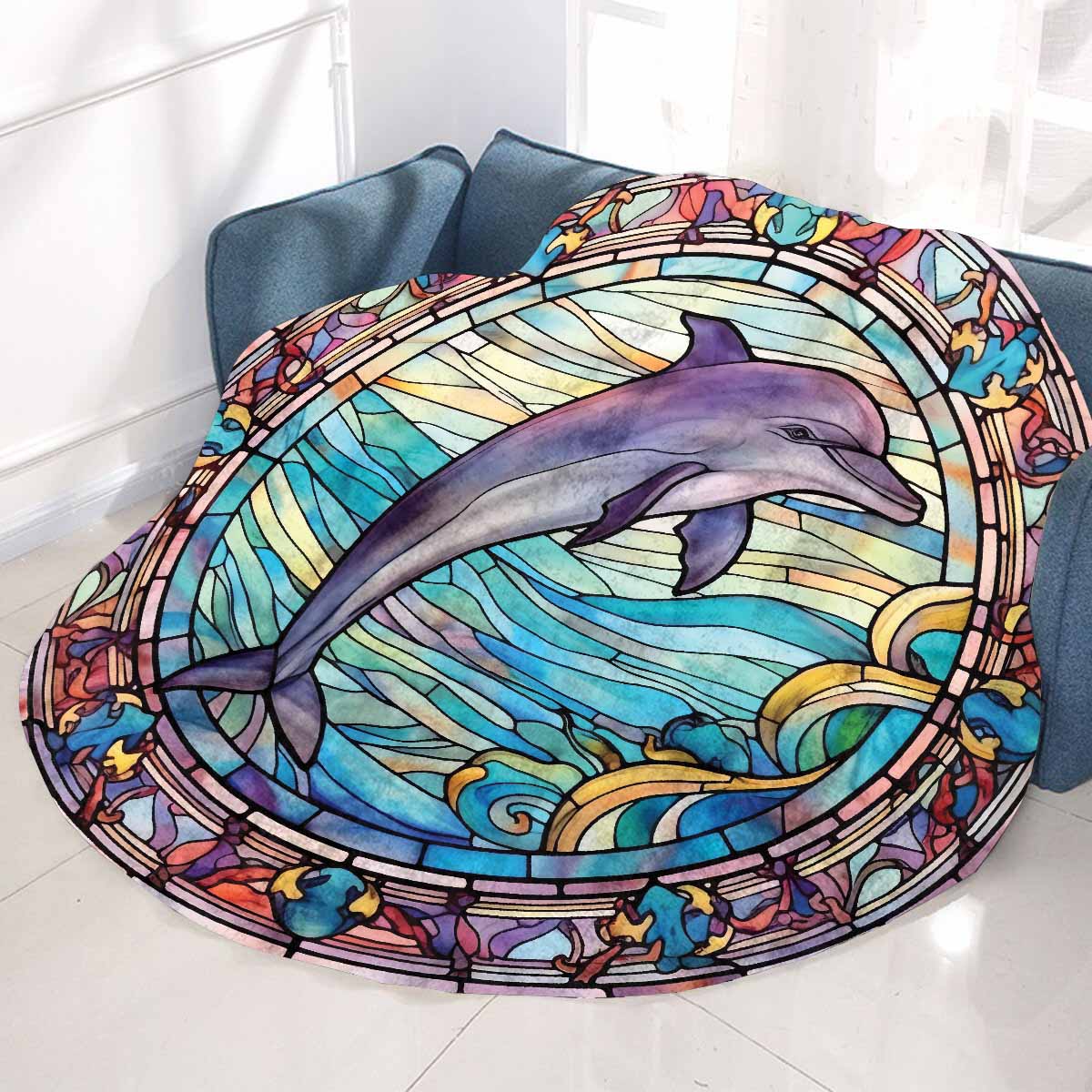 Mandalla_Awd35194 Circular Micro Fleece Blanket 60"