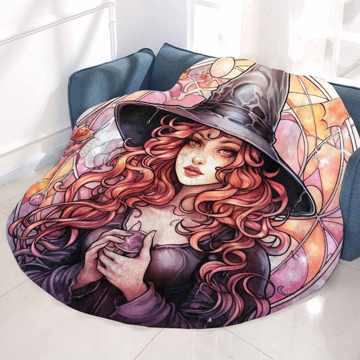 Mandalla_Awd35192 Circular Micro Fleece Blanket 60"