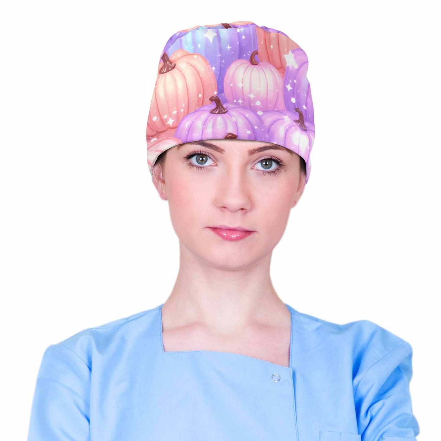 Pastel Pumpkins Scrub Cap