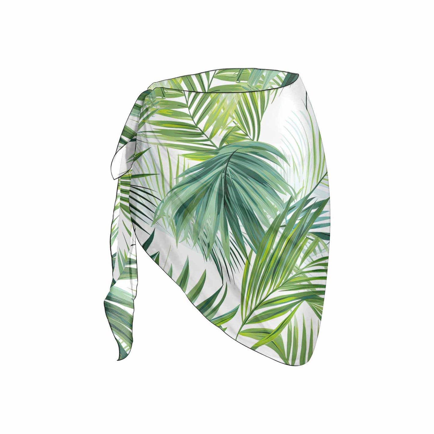 Palm Leaves Green Women's Beach Sarong Wrap