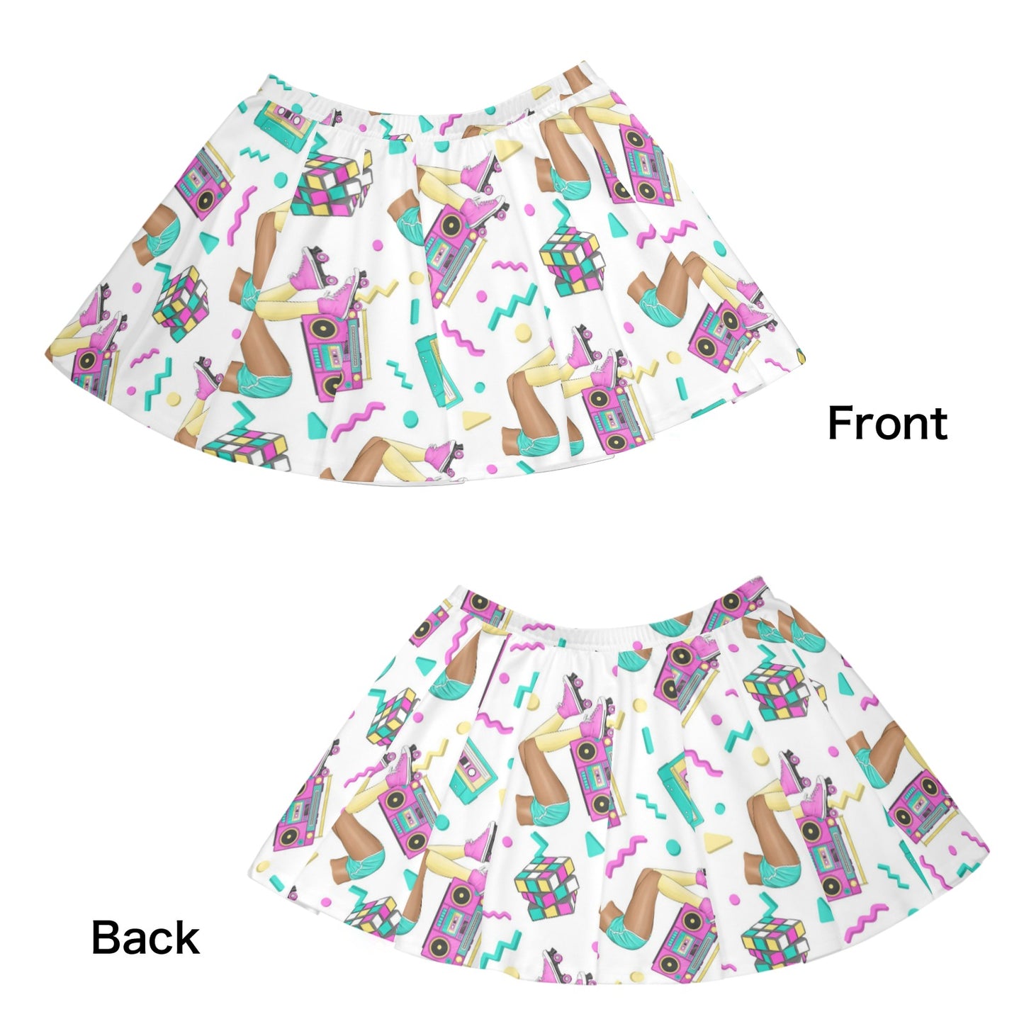 Mariner Skater Skirt 70's 80's 90's Roller skates All Over Print Skater Skirt (Model D69)
