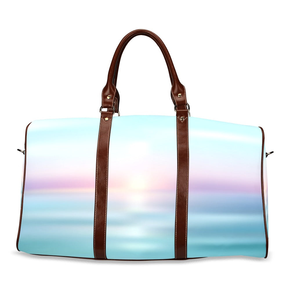 sea blue sunrise Waterproof Travel Bag/Small (Model 1639)