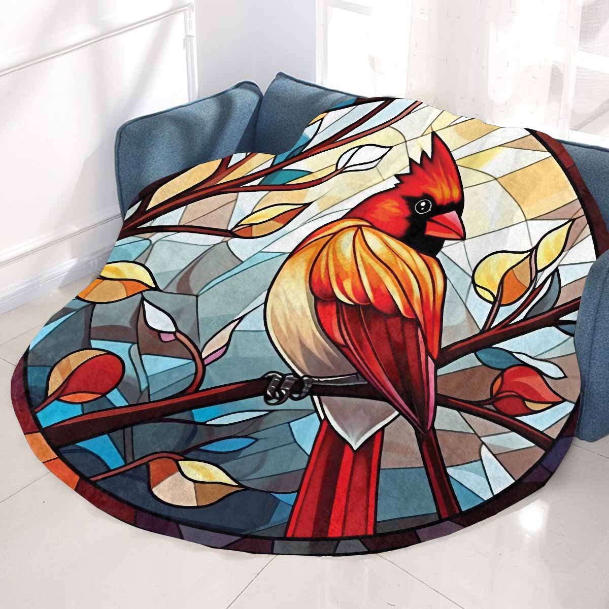 Cardinal_Awd35159 Circular Micro Fleece Blanket 47"