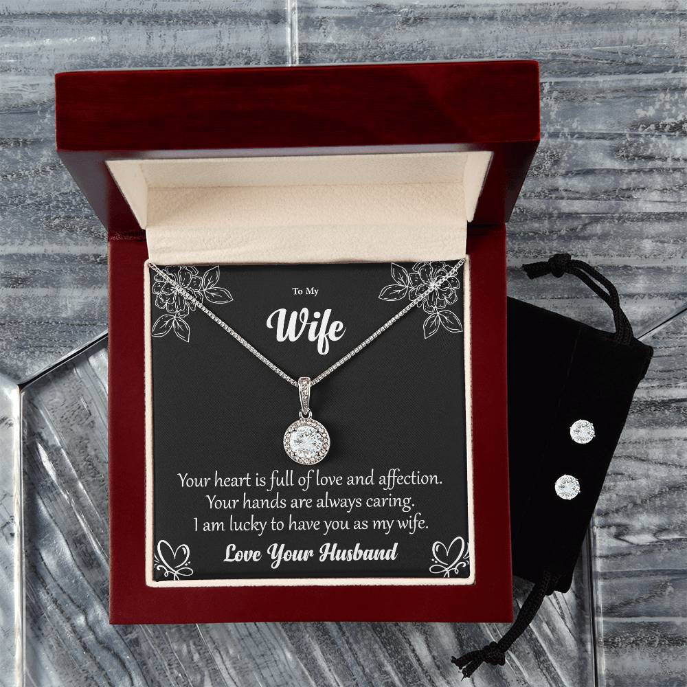 Eternal Hope Necklace and Cubic Zirconia Earring Set To my Wife