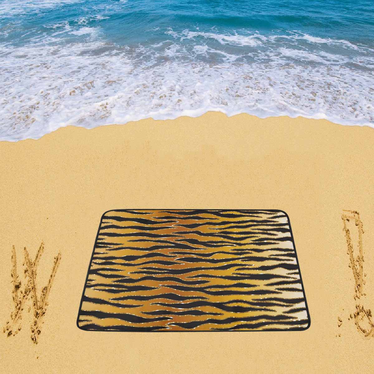 Glitter Look Gold Animal Print Beach Mats 78"x 60"