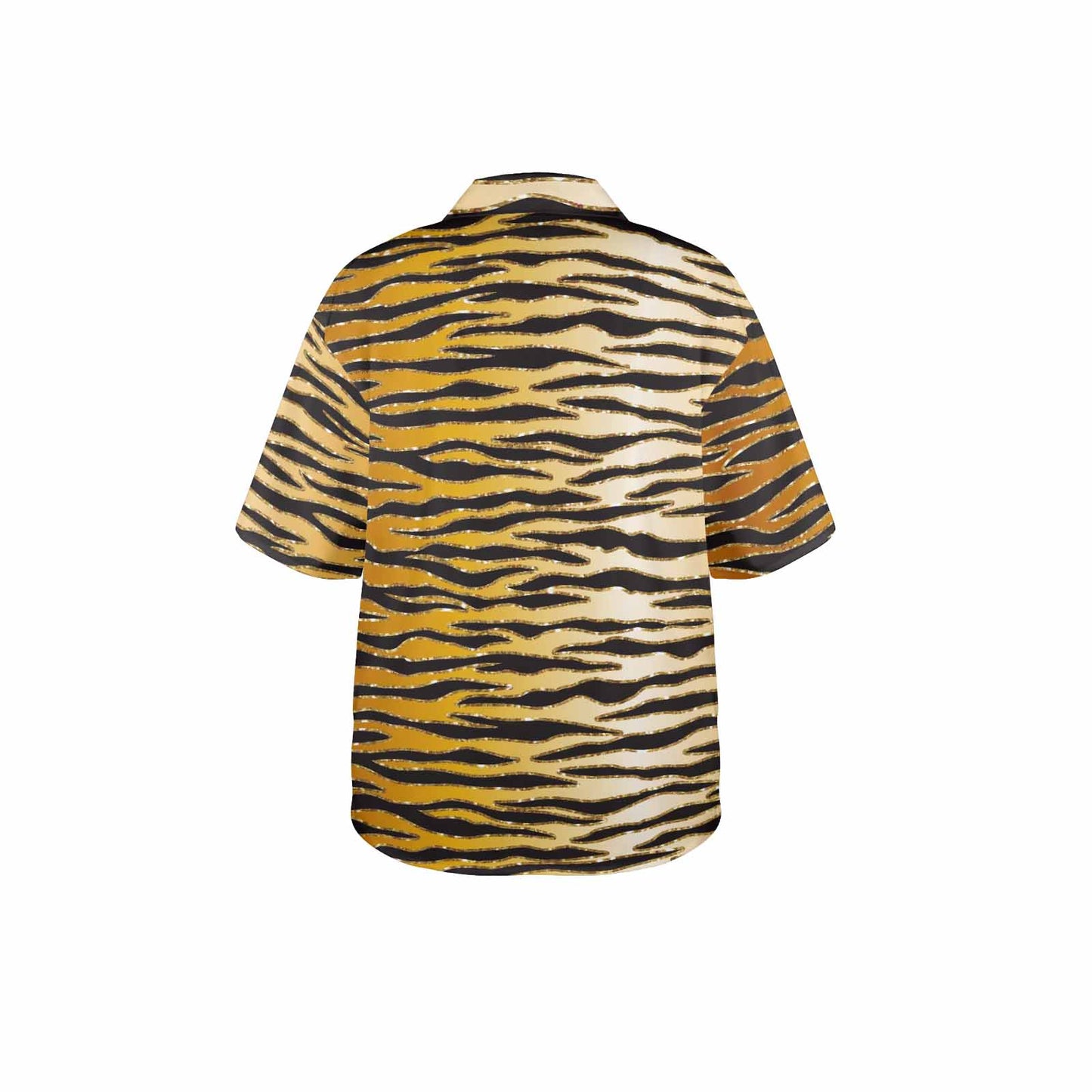 Glitter Gold Animal Print Women's Hawaiian Shirt