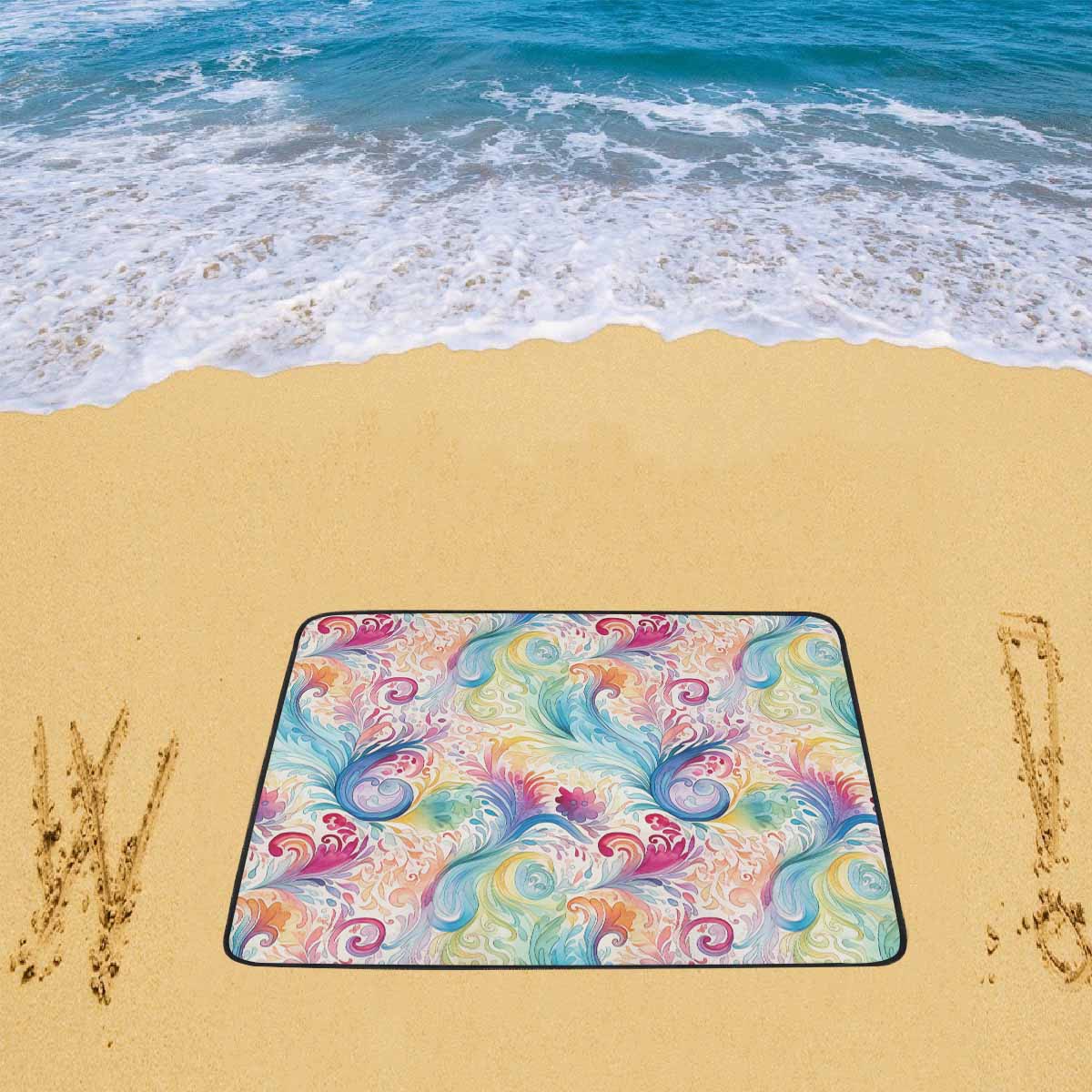 Pastel Rainbow Paisley Beach Mats 78"x 60"