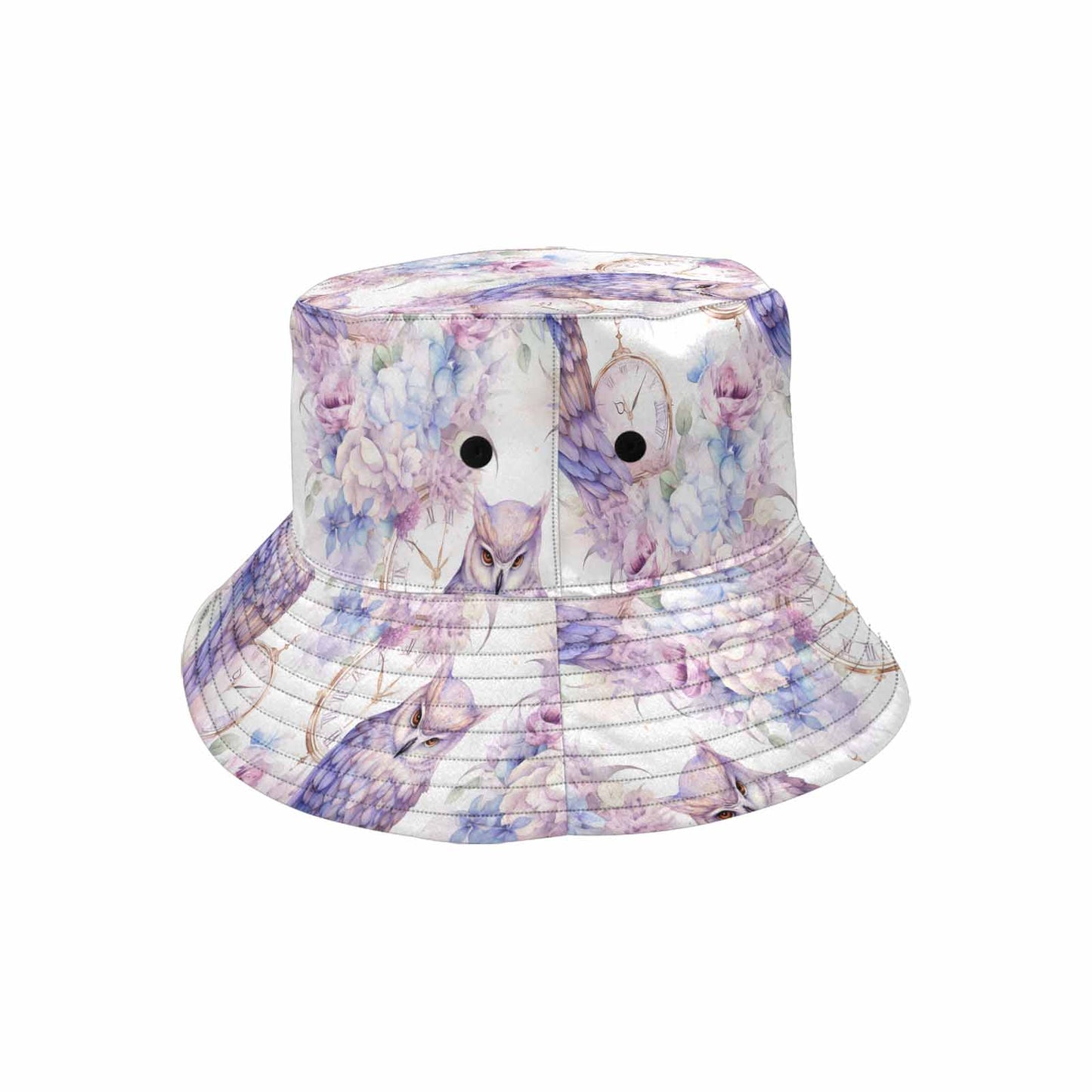 Pastel Owls Unisex Summer Single-Layer Bucket Hat