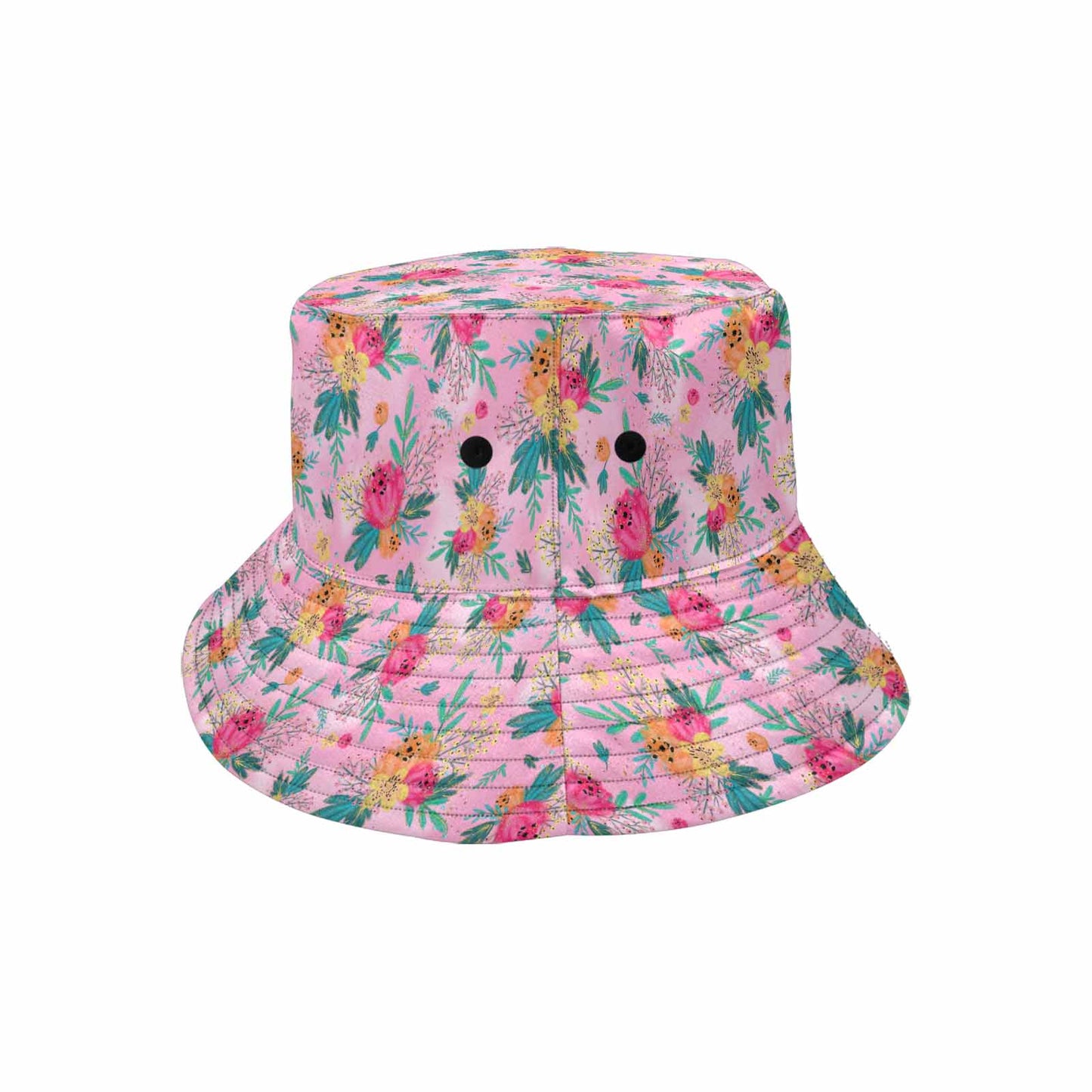 Australian Floral Pink Unisex Summer Single-Layer Bucket Hat