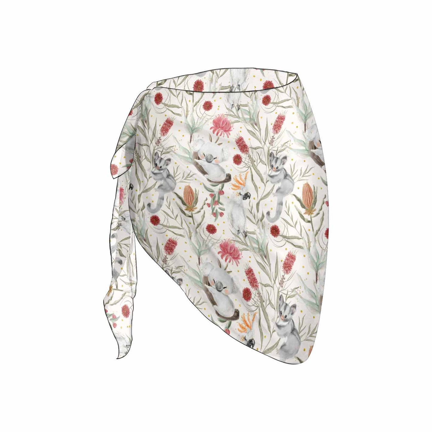 Australian Animals Koala Sugar Glider Women's Beach Sarong Wrap