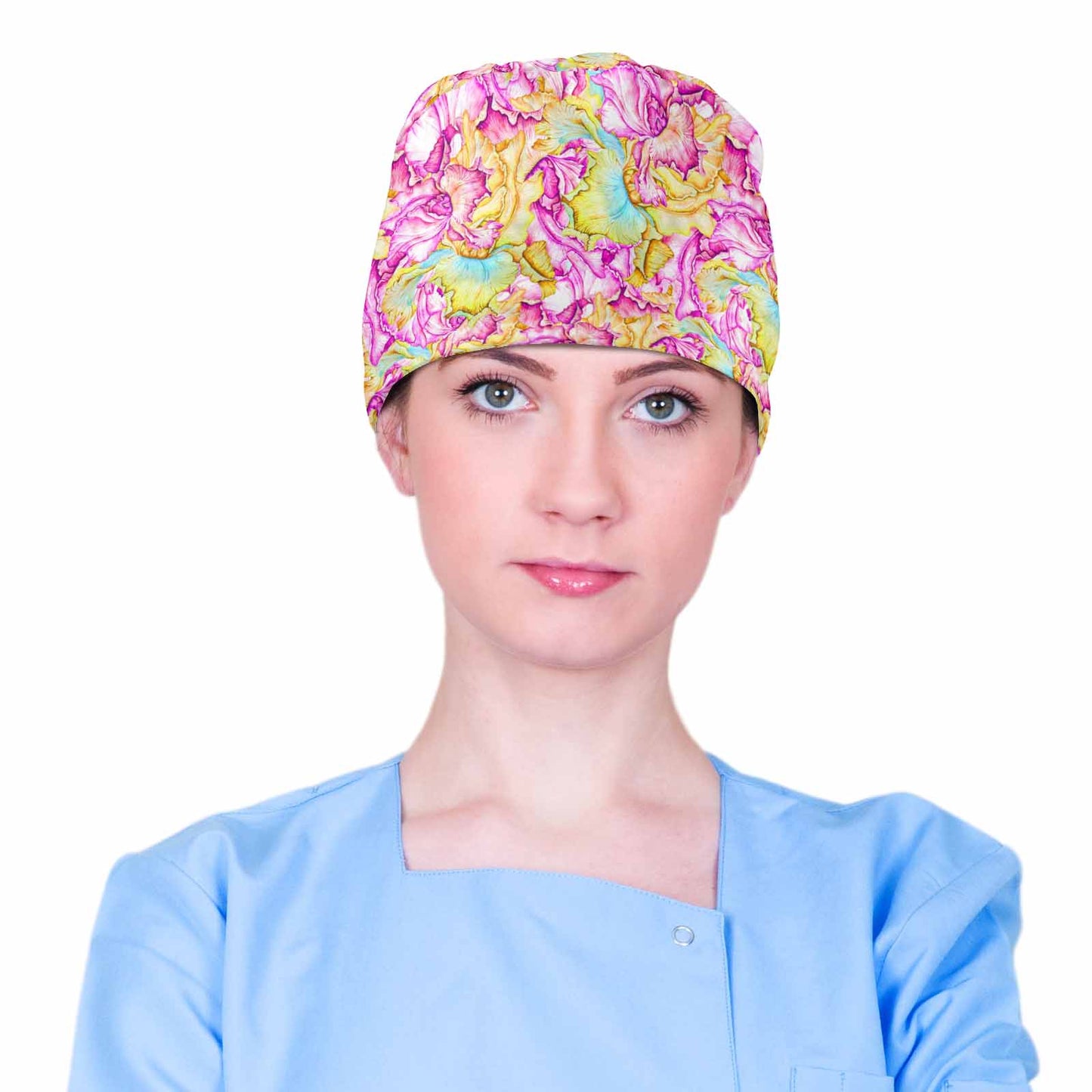 Purple Iris Scrub Cap