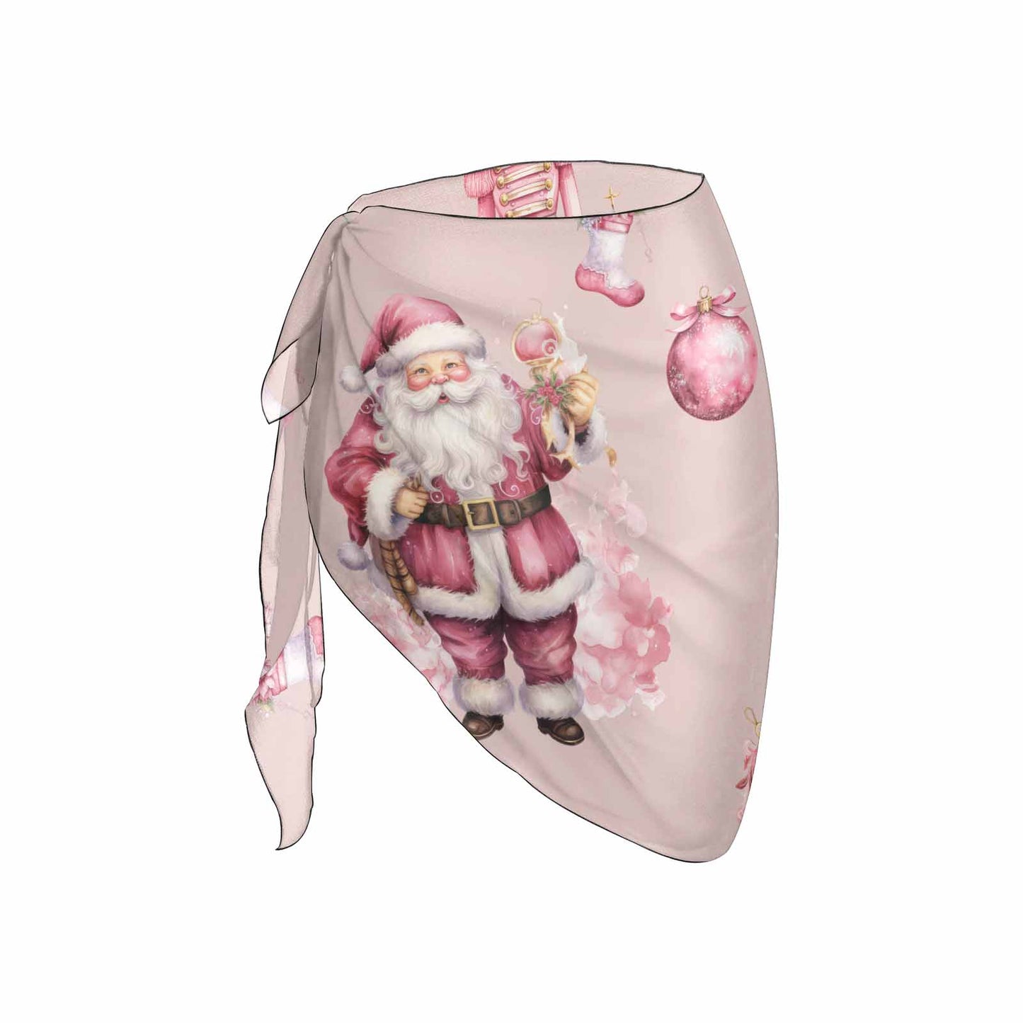 Pink Christmas 50 Women's Beach Sarong Wrap