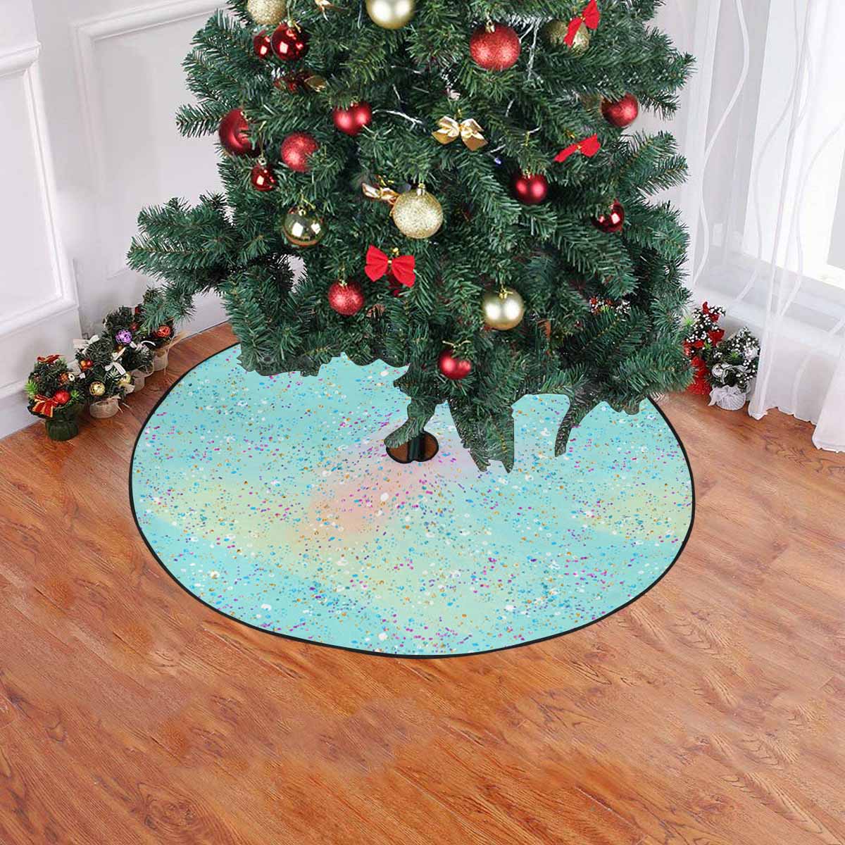 Green Splash Christmas Tree Skirt