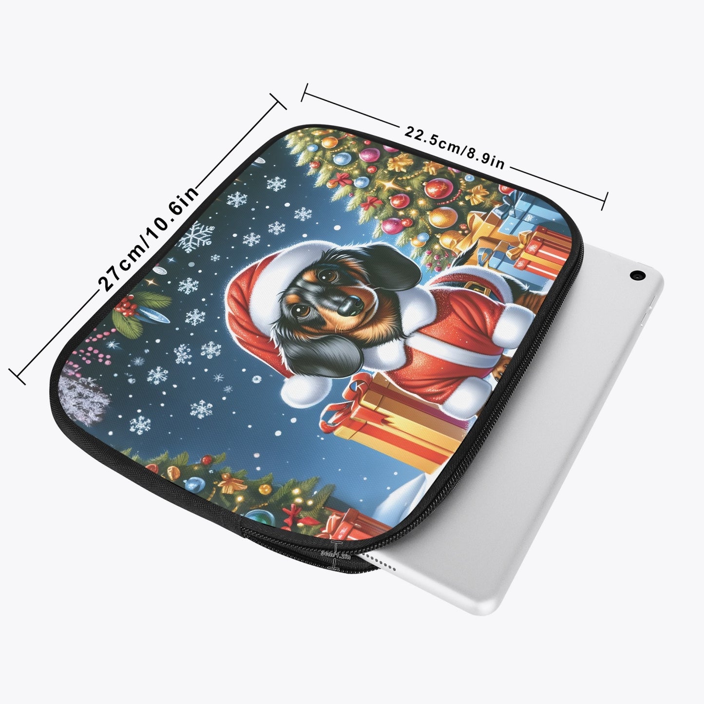 Tablet Sleeve - Christmas - Dachshund - awd-513