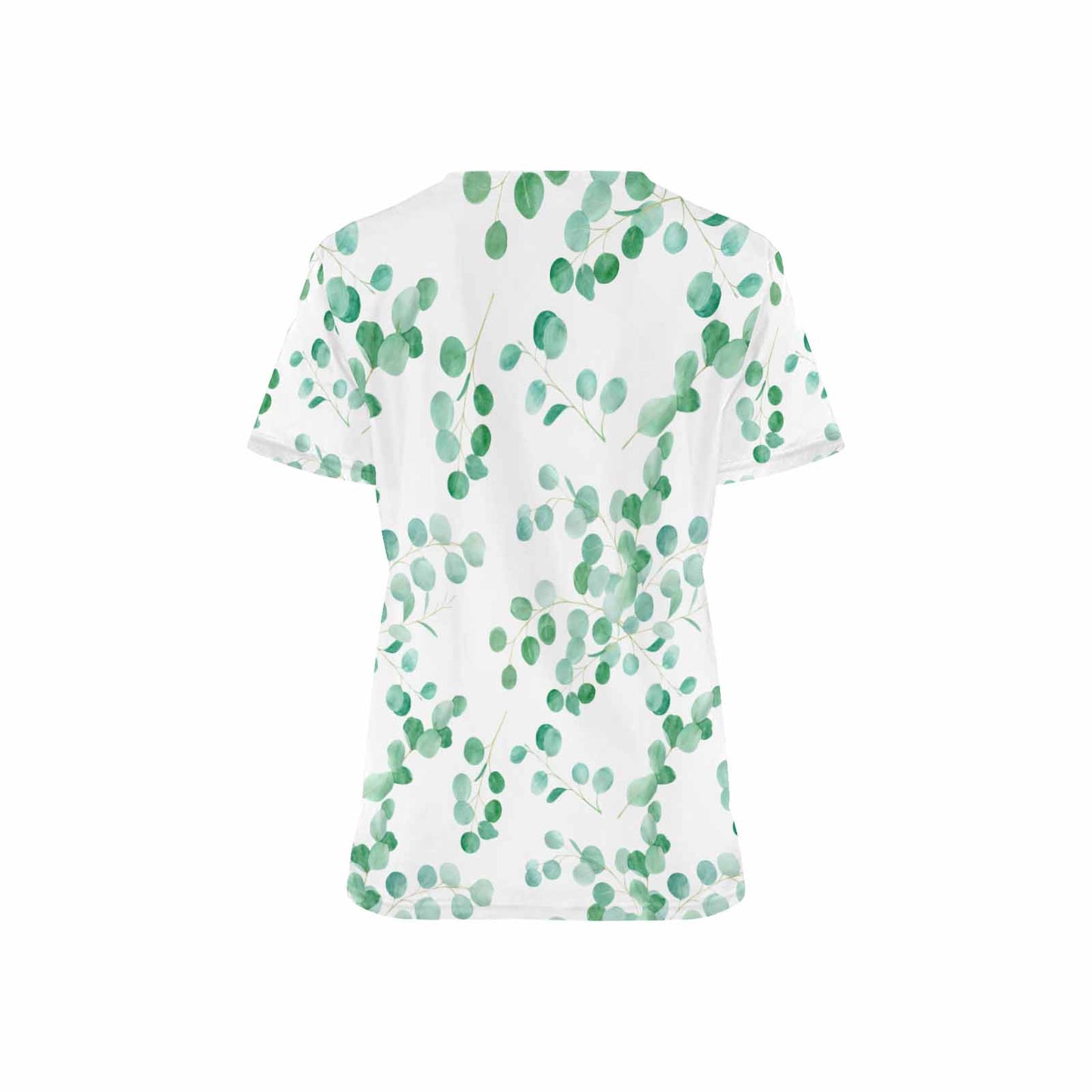 Australian Eucalyptus Women's V Neck Scrub Top Nurse Uniform with Deep Front Pockets