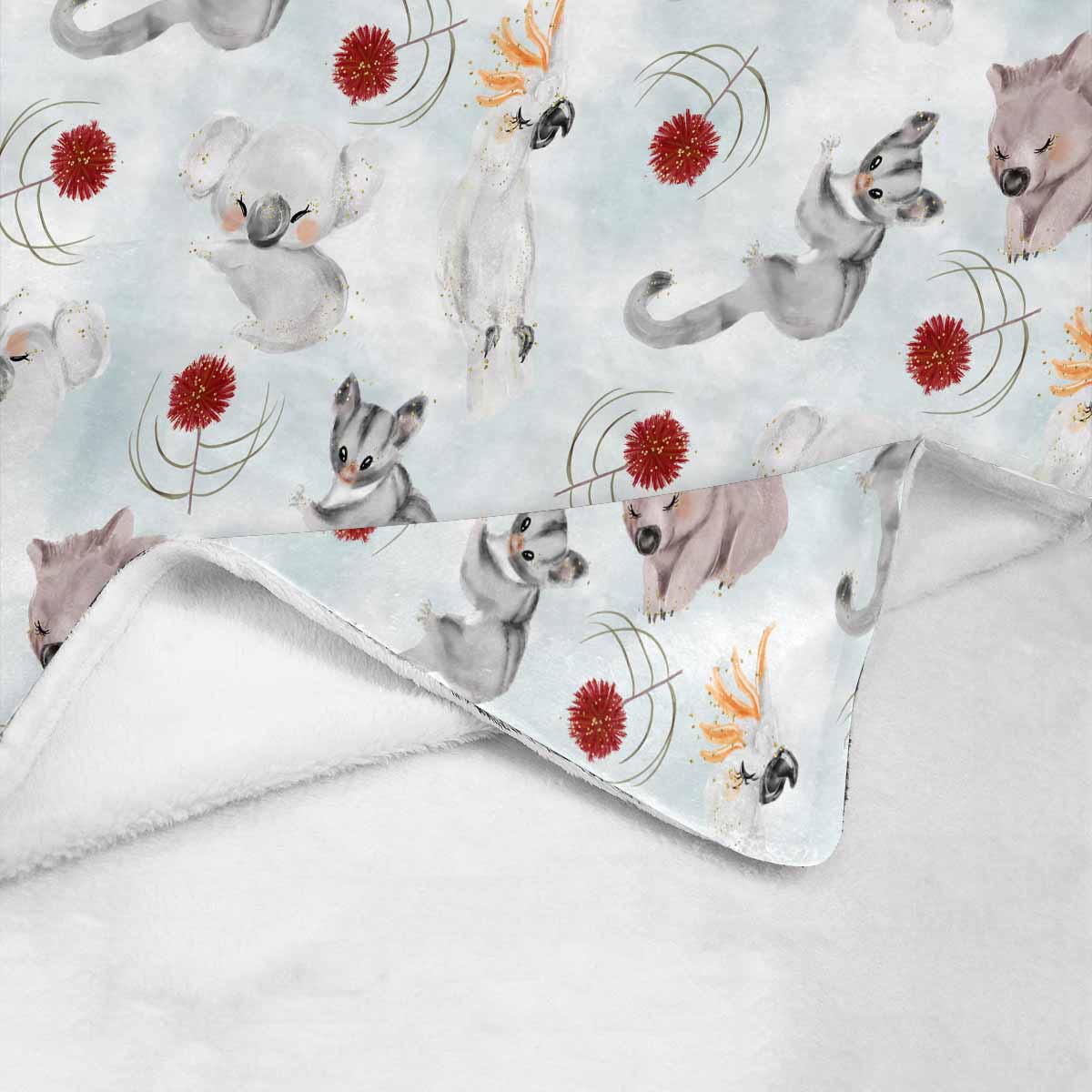 Australian Animals Koala, Sugar Glider, Wombat Ultra-Soft Micro Fleece Blanket 30*40