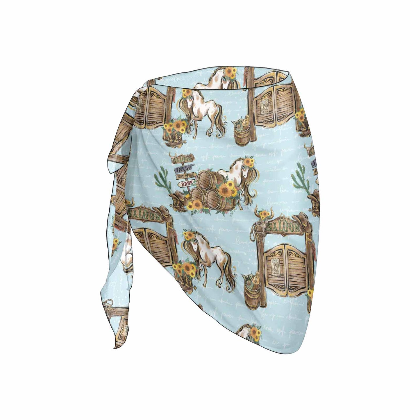 Country Blue Women's Beach Sarong Wrap