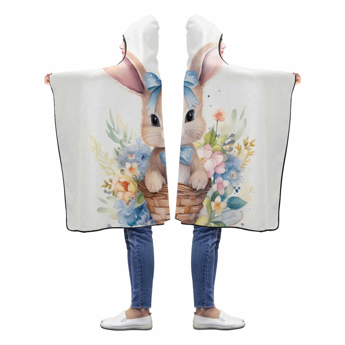 Easter Bunny Awd1341 Hooded Blanket 60"x50"