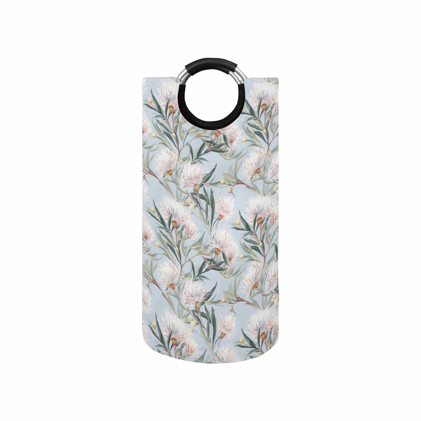 Australian Floral Blue Round Laundry Basket