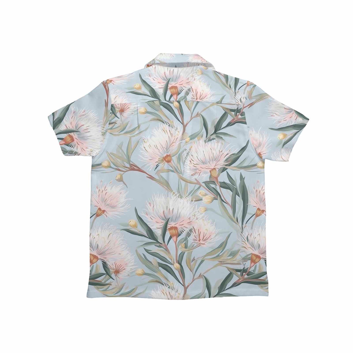 Australian Floral Blue Little Boys Hawaiian Shirt