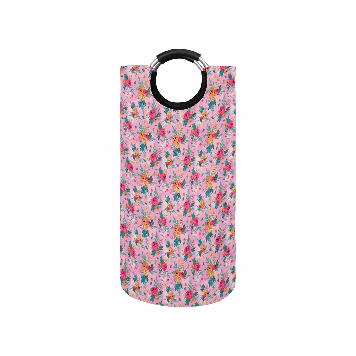 Australian Floral Pink Round Laundry Basket