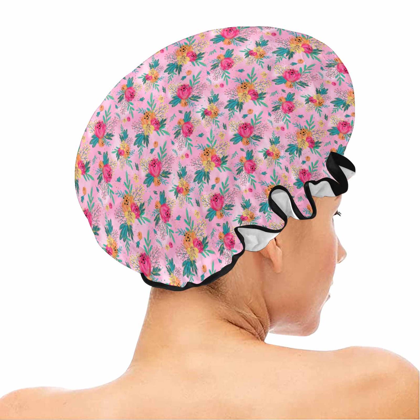 Australian Floral Pink Shower Cap