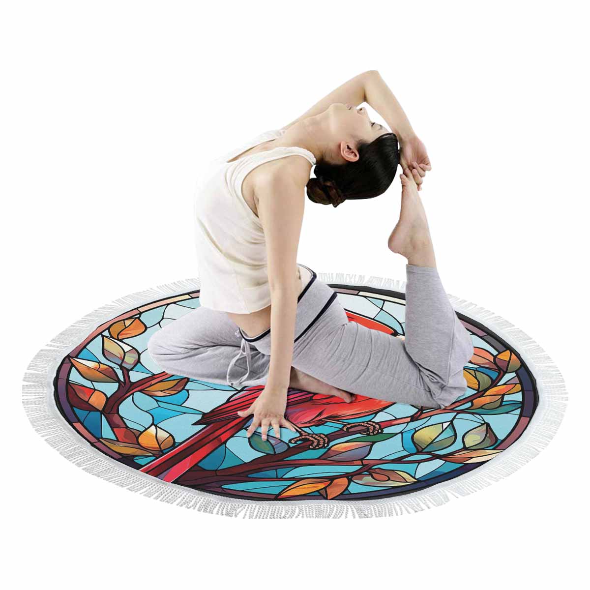 Cardinal_Awd35157 Circular Beach Towel Shawl 59"