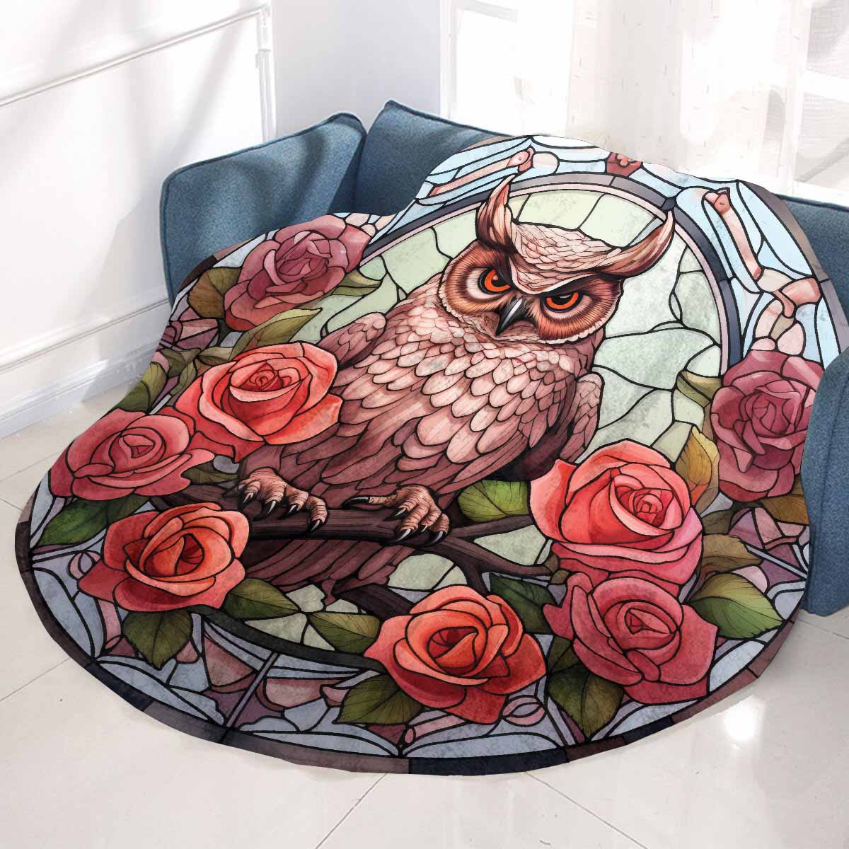 Mandalla_Awd35188 Circular Micro Fleece Blanket 60"