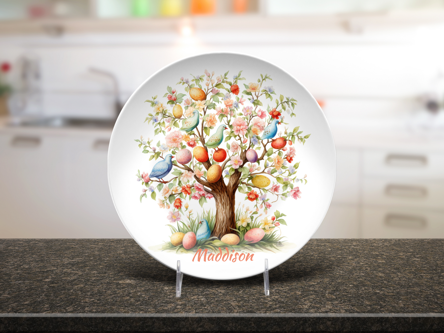Personalised Easter Egg Tree Plate