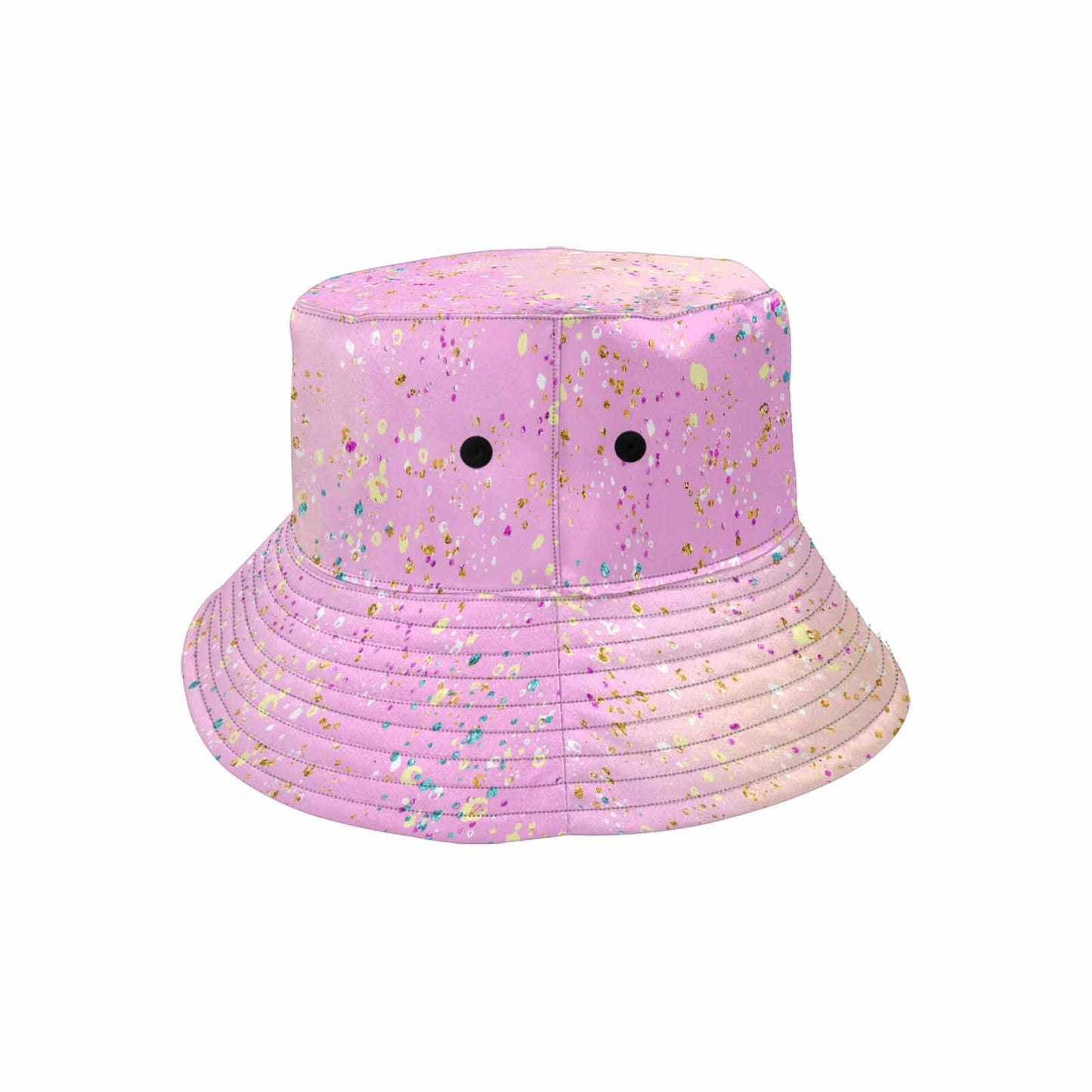Pink Splash Unisex Summer Single-Layer Bucket Hat