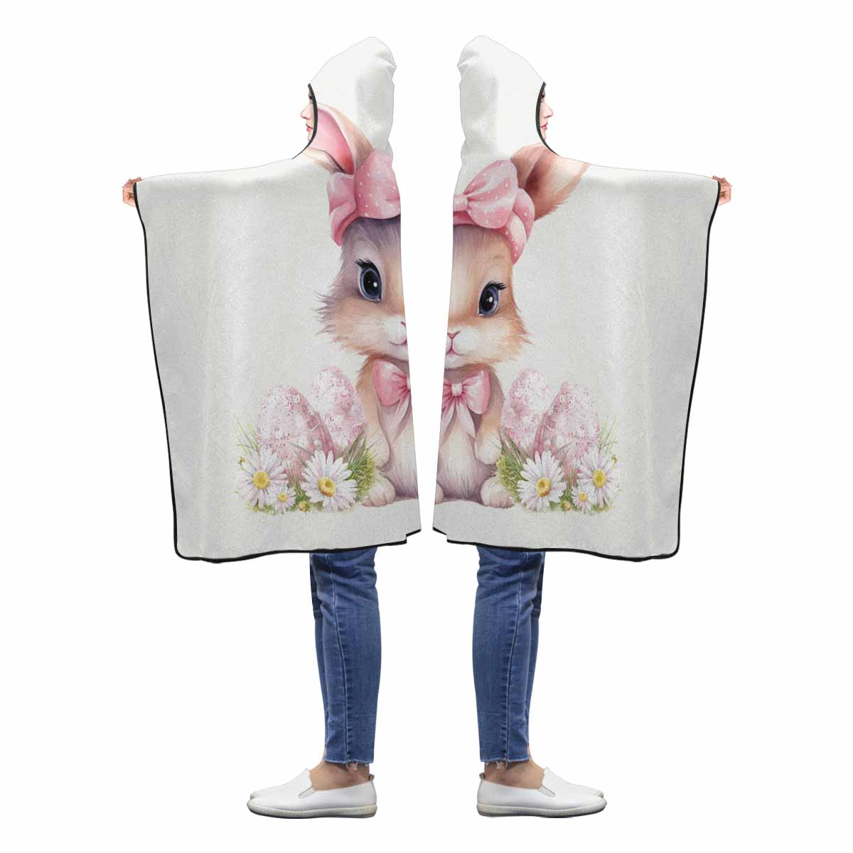 Easter Bunny Awd1343 Hooded Blanket 50"x40"