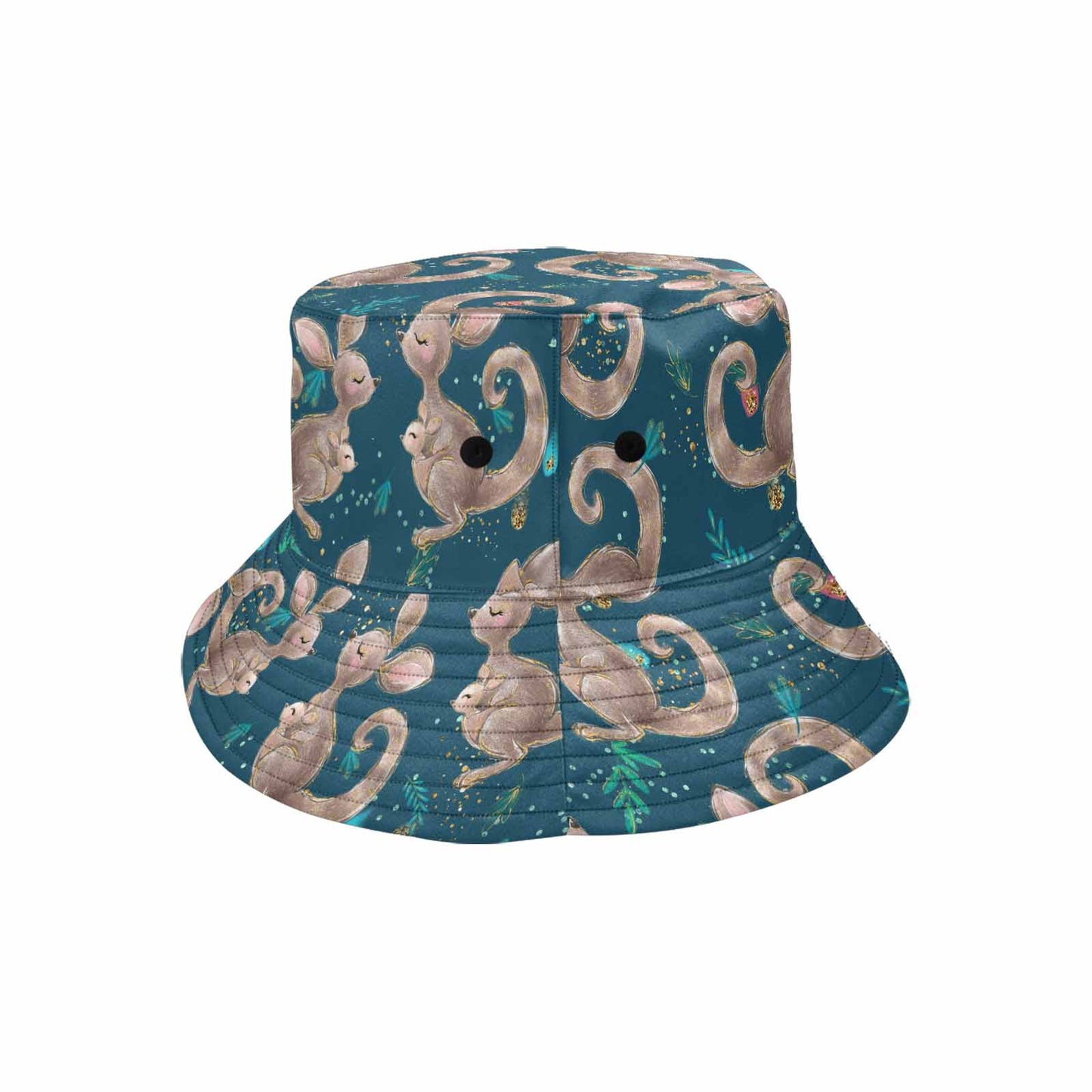 Australian Kangaroos Blue Unisex Summer Single-Layer Bucket Hat